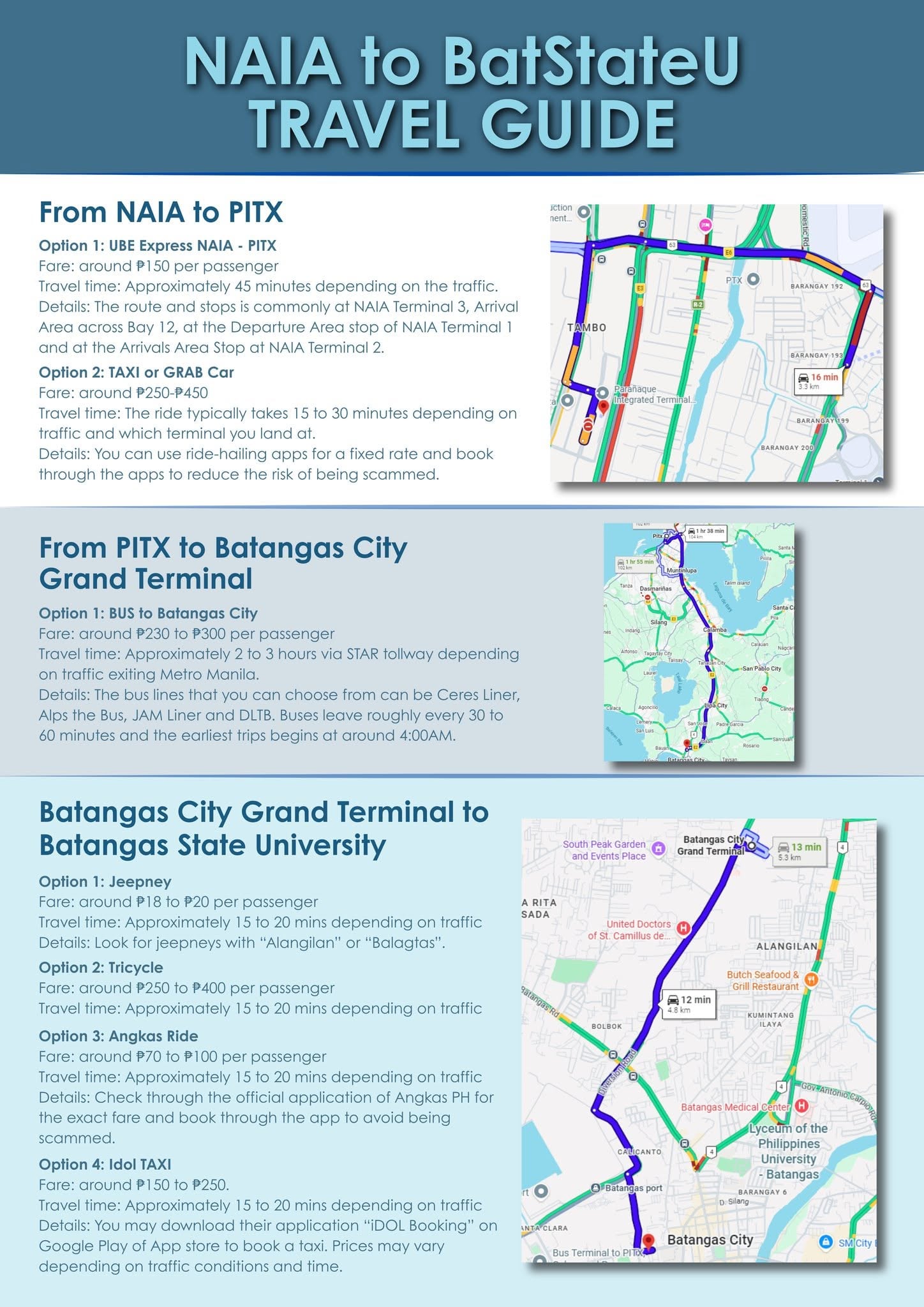 NAIA to BatStateU Travel Guide